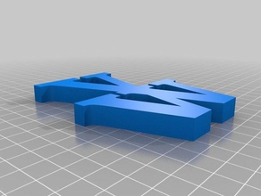 vw leicht-logo Skulpturen angepasst 3d print model - Mito3D
