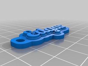 edgar Schlüsselanhänger angepasst 3d print model - Mito3D