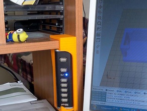 usb hub stand clamp desktop computer 3d print model - Mito3D