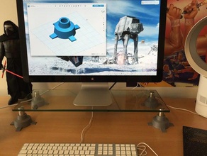 star wars at-at feet monitor stand office 3d print model - Mito3D