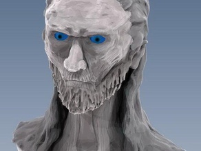 white walker bust sculptures fantasy game thrones old man song ice fire 3d print model - Mito3D