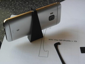 htc one m9 Stativ-adapter mobile Telefon 3d print model - Mito3D