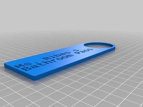 bagno pass organizzazione personalizzato 3d print model - Mito3D