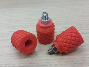 m5 bouton moleté pièces boulon vis 3d print model - Mito3D
