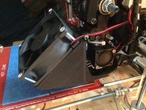 fan extruder prusa i3 rework 80mm 3d printer parts blower duct 3d print model - Mito3D