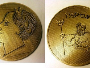 moneta romana di replica le monete distintivi historyproject makeredchallenge imperatore roma 3d print model - Mito3D