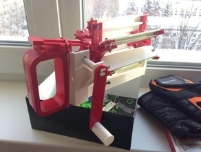gatling-Gummiband-Pistole kurze Ausführung - Spielzeug Spiele 3d print model - Mito3D