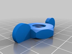 tuerca de mariposa intento 2 partes personalizado 3d print model - Mito3D