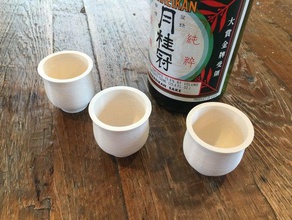 sake cup household 3d print model - Mito3D