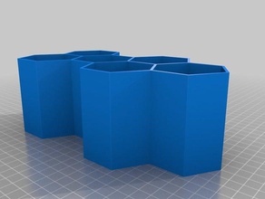 honeycomb storage containers customized 3d print model - Mito3D