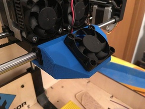 dual fan cooling duct v5 flashforge creatorreplicator other 40mm fand fusion 360 3d print model - Mito3D