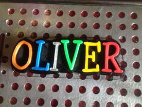 puzzle letras oliver 3d print model - Mito3D