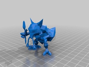 kadabra les jouets jeux figurine monstres pokemon 3d print model - Mito3D
