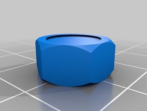 reversed m9 nut parts customized 3d print model - Mito3D