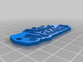 nat keychains customized 3d print model - Mito3D