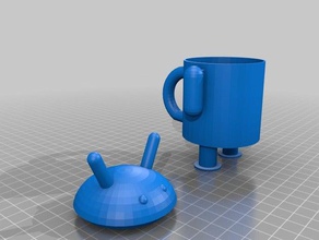 taza android cuisine manger 3d print model - Mito3D