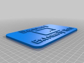 heat warning mini signs logos customized 3d print model - Mito3D