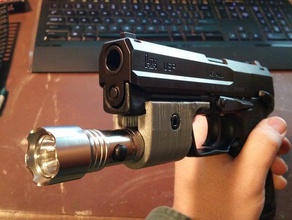 usp flashlightrail mount sport outdoors firearm 3d print model - Mito3D