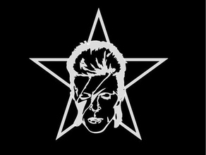 david bowie, black star aladdin sane momento sinais logotipos aladdinsane blackstar jóias a música pingente rip 3d print model - Mito3D