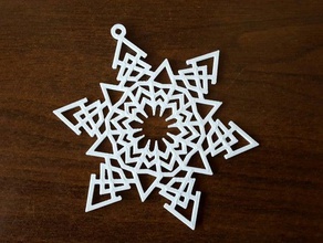 snowflake 6 2d art ornament 3d print model - Mito3D