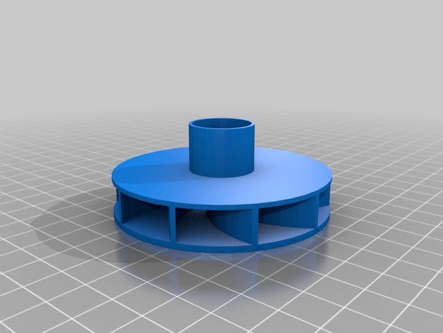 centrifugal blower impellerturbine v1 physics astronomy fan vacuum 3D print model - Mito3D