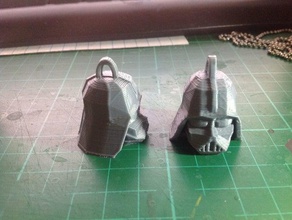 vader cabeça chaveiro chaveiros anel chave 3d print model - Mito3D