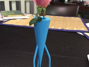 roket vazo 3d baskı çiçek çocuk tasarlanmış modern 3d print model - Mito3D