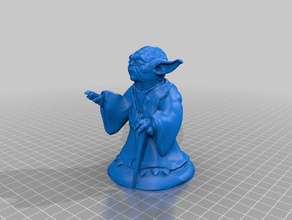 yoda using force sculptures 123d sculpt adam beamish character jedi master movie mustangdave prop star wars 3d print model - Mito3D