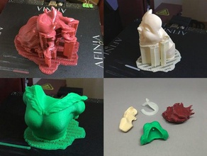 joyful yell remix divided into parts sculptures 3d print model - Mito3D
