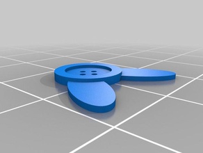 bouton-bunny4-bighole mercerie parametrique accesorios personalizado 3d print model - Mito3D