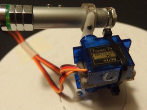 simple servo 9g brazo robótico láser apuntando la robótica 3d print model - Mito3D