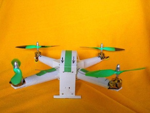 conequad quadcopter frame copter 30cm 600g rc des véhicules drone multicopter pla velleman k8200 3d print model - Mito3D