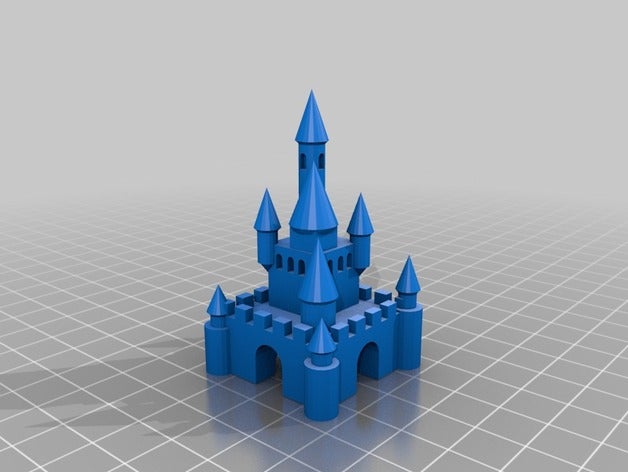 disney-Schloss Bau Spielzeug 3D print model - Mito3D