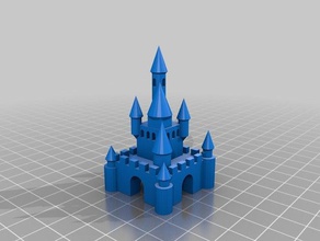 disney Kalesi inşaat oyuncaklar 3d print model - Mito3D