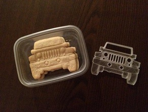 jeep wrangler cookie-cutter Küche Essen offroad 3d print model - Mito3D