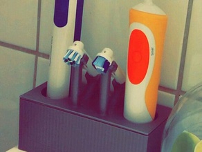 oralb organizer box toothbrush heads bathroom 3d print model - Mito3D