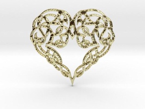 heart pendant fashion amulet bracelet gold jewelry love new popular valentine valentines 3d print model - Mito3D