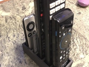 remote control holder organization amazon fire apple tv sony 3d print model - Mito3D