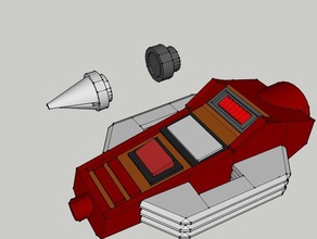 klingon de críquete phaser star trek adereços 3d print model - Mito3D