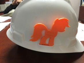build ponies hard hat insert accessories hardhat pony 3d print model - Mito3D
