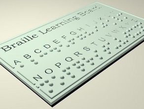 braille de l'apprentissage du conseil v2 d'autres englishproject makeredchallenge tactiles touch 3d print model - Mito3D