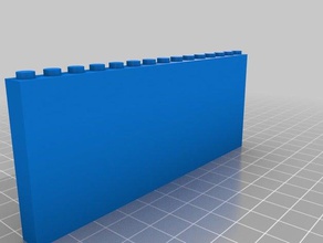 lego wall 1x15 construction toys customized 3d print model - Mito3D