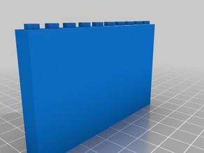 lego wall 1x10 construction toys customized 3d print model - Mito3D