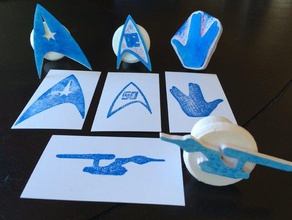 llap star trek tinta de carimbo sinais logotipos spock 3d print model - Mito3D