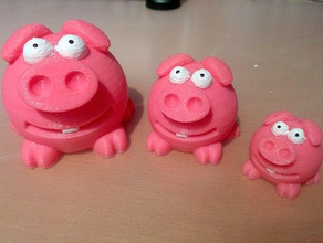 sevimli piggy hayvanlar yaratık komik piglet 3d print model - Mito3D