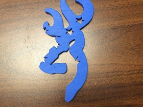 deer emblem 2d art 3d print model - Mito3D