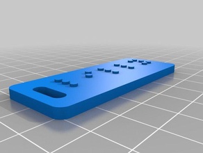 lilly braille luggage tag organization customized 3d print model - Mito3D