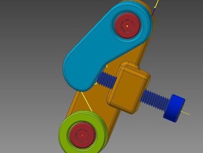 string spectra line tensioner pivot style 3d printer parts delta kossel 3d print model - Mito3D