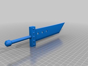espada de final fantasy 7 edifícios estruturas 3d print model - Mito3D