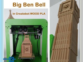 big ben Glocke Holz filament Skulpturen 3d print model - Mito3D